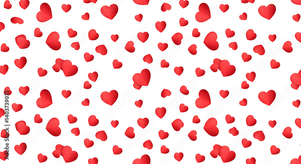 Crimson Confetti Hearts AI Generated Crimson Confetti Hearts AI Generated