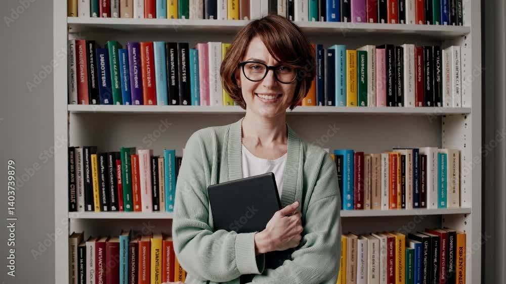 The Woman with Bookshelf The Woman with Bookshelf