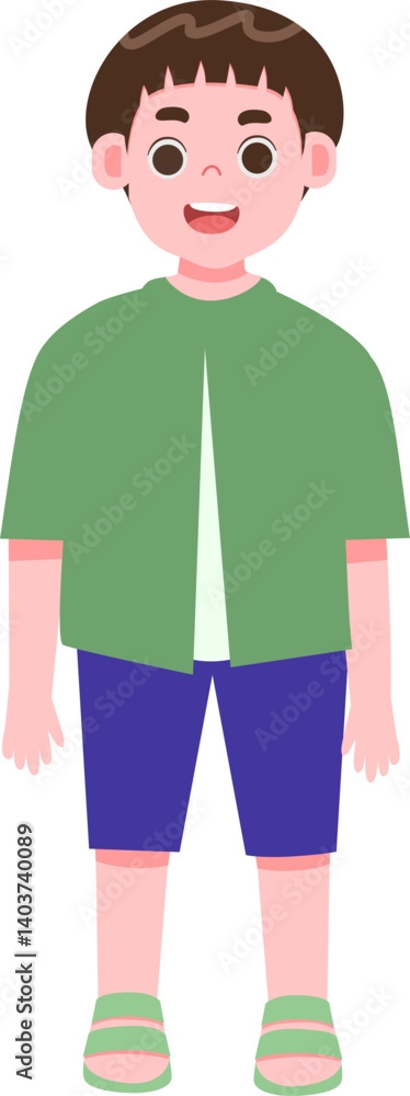 Fototapeta premium Cute kid variation expression illustration 