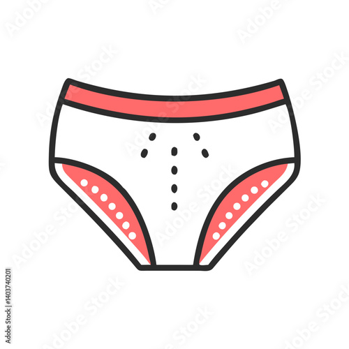 Stylish women's underwear with red accents  