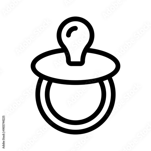 pacifier line icon