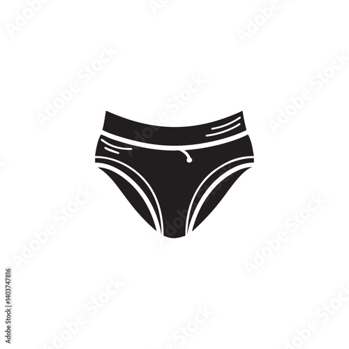 "Minimalist Brown Bikini Underwear Vector Graphic"

