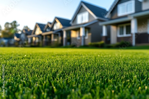 Wallpaper Mural Suburban Homes Lawn Closeup Torontodigital.ca