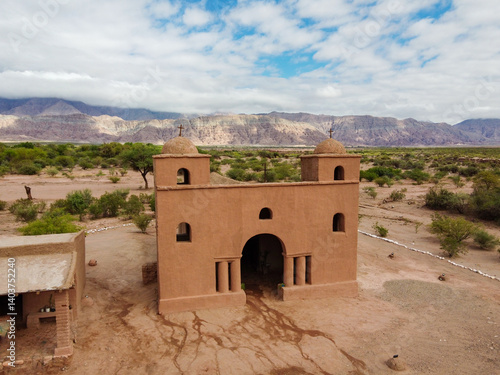 La Falda: Church of the Virgin of Andacollo on the Adobe Route Under the Veiled Sun