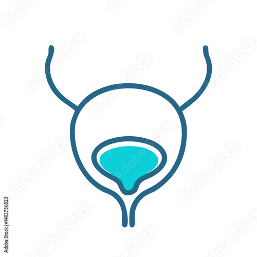Bladder Icon Representing Urinary System Anatomy or Function