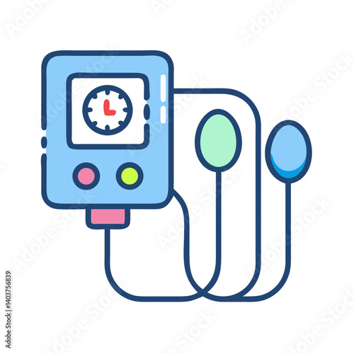 Blood Pressure Monitor Icon Representing Hypertension or Health Monitoring