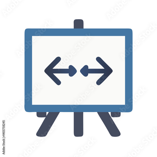 Canvas with Arrows Icon Representing Artboard Direction or Design Orientation