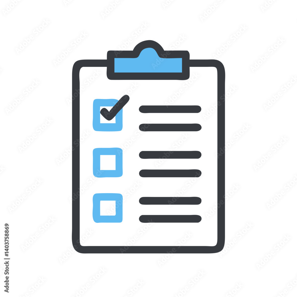 Checklist Document Icon Representing Task List or To-Do List Checklist Document Icon Representing Task List or To-Do List