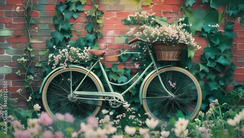  Green Bike Parked on Brick Lane