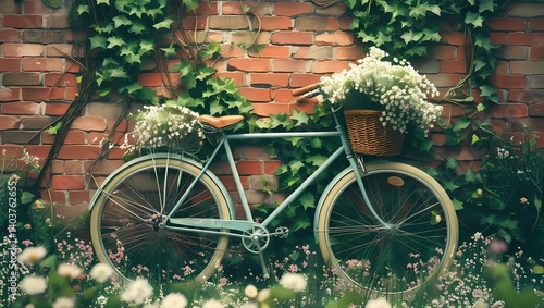 Floral Bike on Vintage Street