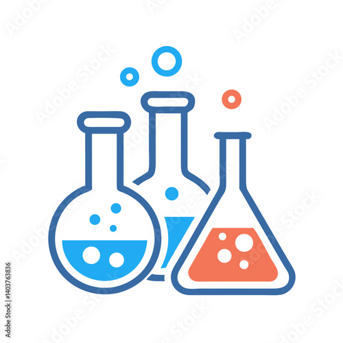 Flasks Icon Representing Business Experimentation or Innovation