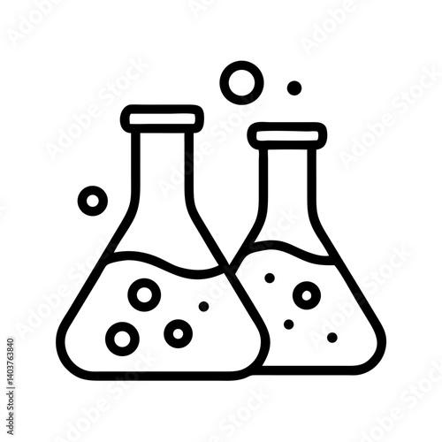 Flasks Icon Representing Business Experimentation or Innovation