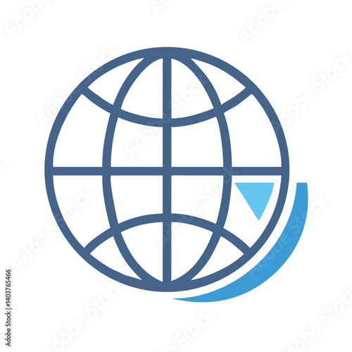 Globe Icon Representing World Travel or Global Exploration