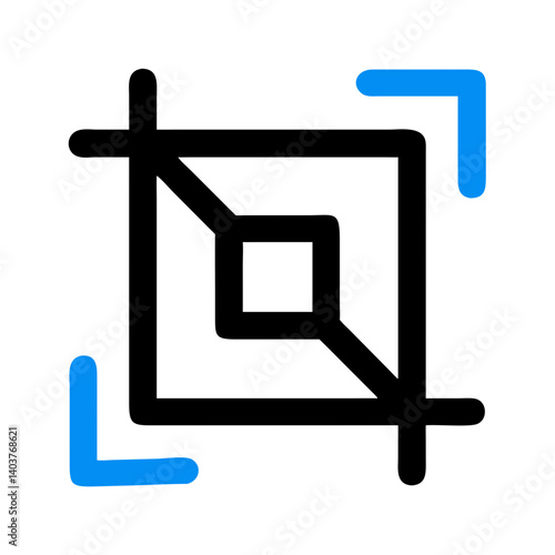 Image with Selection Handles Icon Representing Image Editing