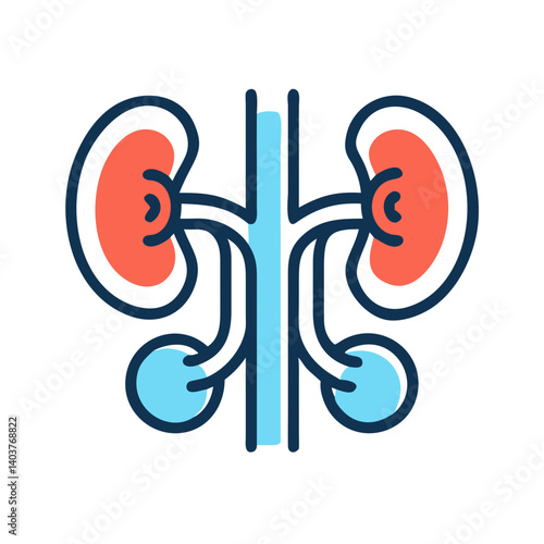 Kidneys Icon Representing Renal System Function