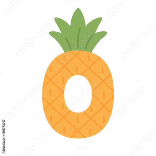 Cute inflatable pineapple swim ring for summer vacation, beach fun and water relaxation.