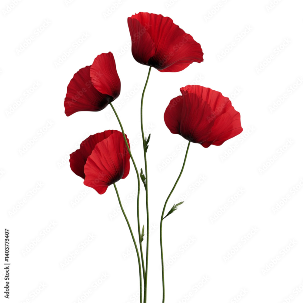 Obraz premium Vibrant Red Poppies Bold Abstract Background A Striking Floral Display