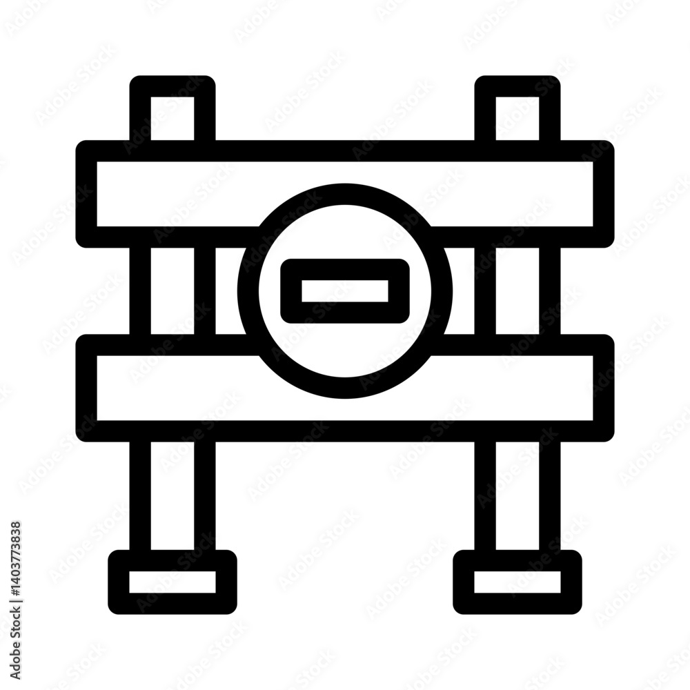 Obraz premium no entry line icon