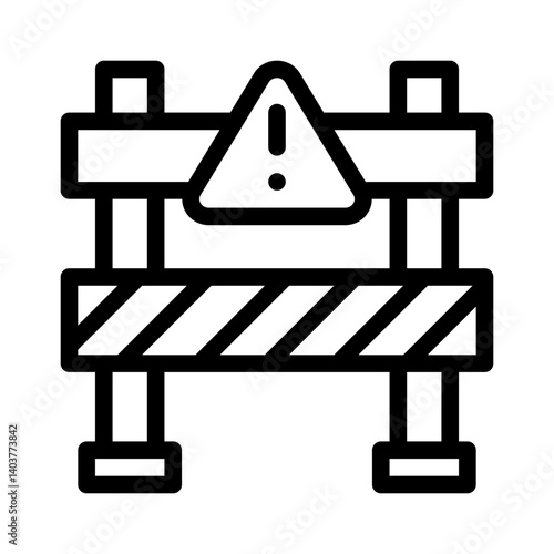 road barrier line icon