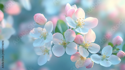 Beautiful apple blossom flowers spring season nature background wallpaper stock photo image free download