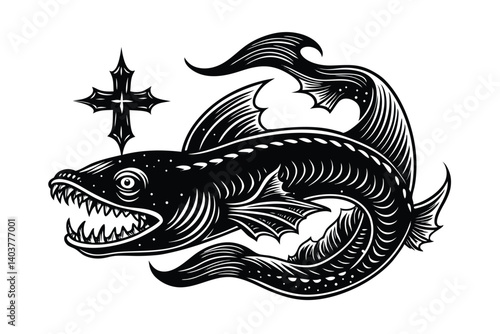 Billede på lærred leviathan cross
