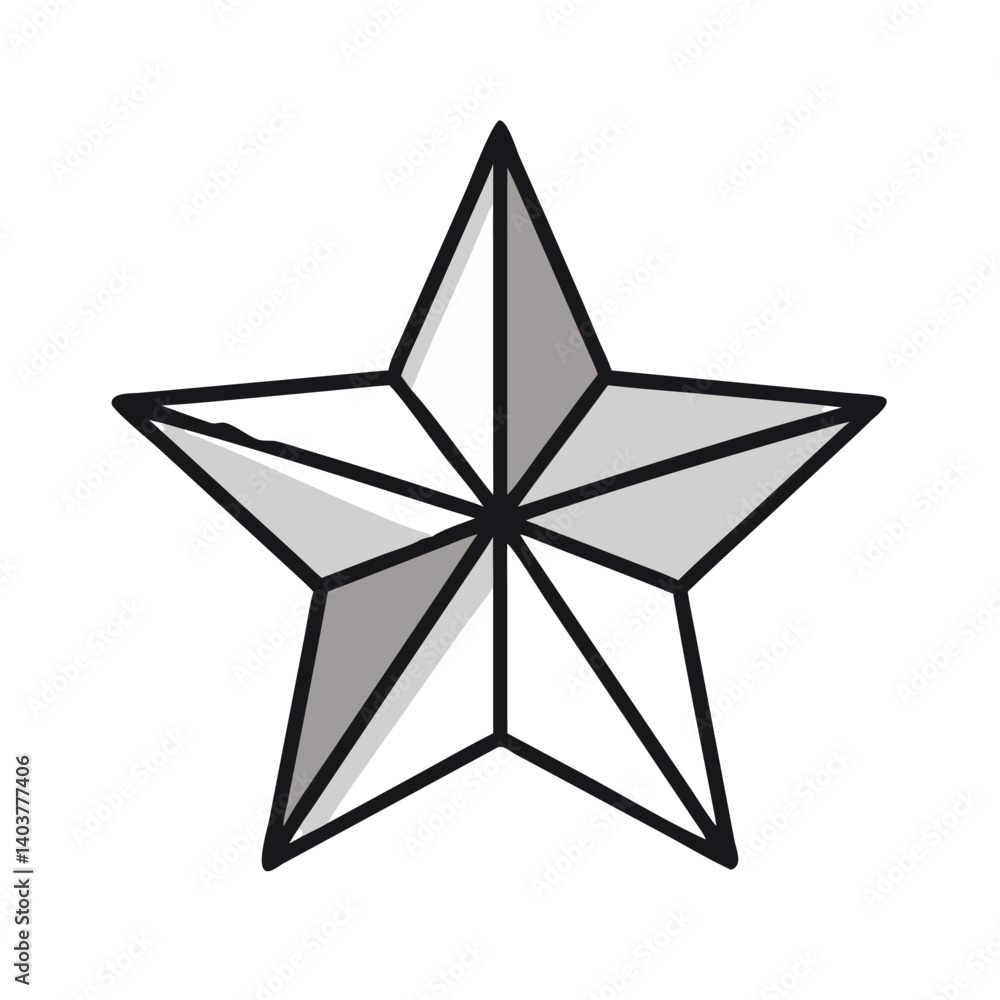 Obraz premium Origami Star Icon Representing Celestial Craft and Paper Folding Art