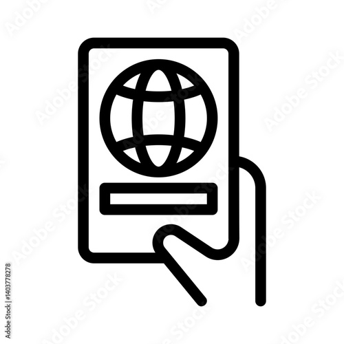 passport control line icon