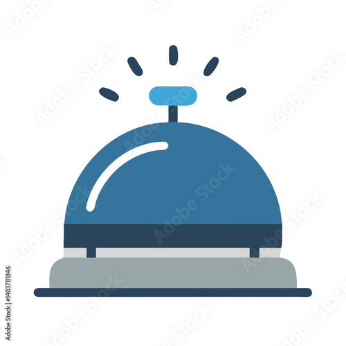 Service Bell Icon Representing Hotel Reception and Customer Assistance