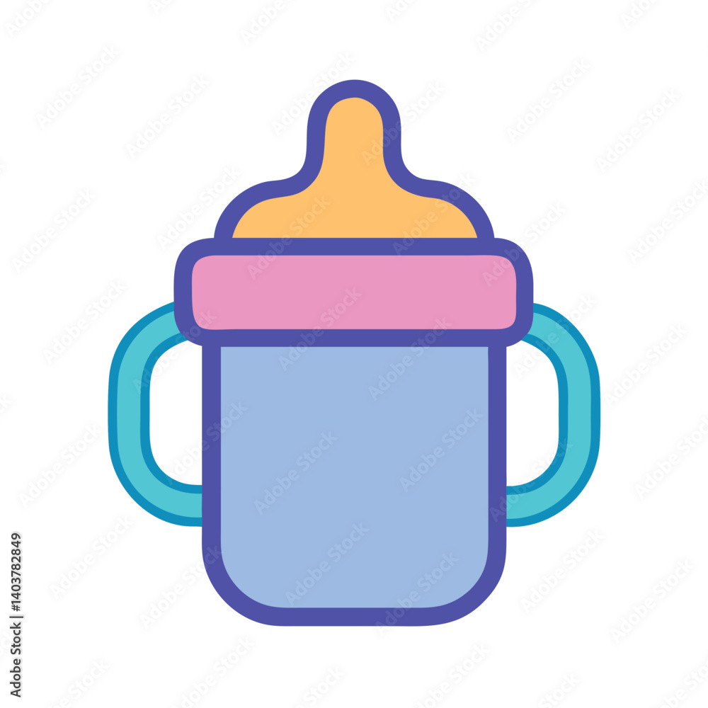 Sippy Cup Icon Representing Spill-Proof Drinking for Toddlers Sippy Cup Icon Representing Spill-Proof Drinking for Toddlers