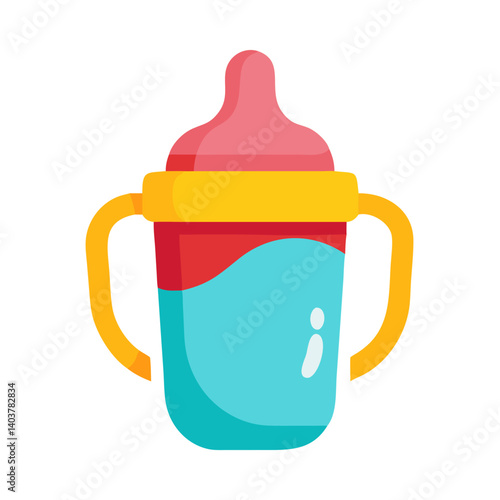 Sippy Cup Icon Representing Spill-Proof Drinking for Toddlers