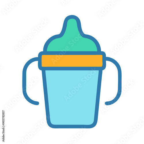Sippy Cup Icon Representing Spill-Proof Drinking for Toddlers
