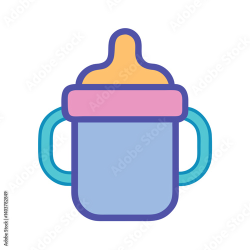 Sippy Cup Icon Representing Spill-Proof Drinking for Toddlers