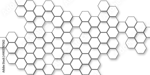 Abstract background modern with hexagon, Perfect geometric pattern or beautiful background,  with or black hexagon tiles for texture and background, seamless pattern of black hexagon grid line.