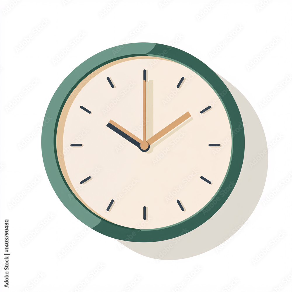 minimalist wall clock in beige and green with clean clockface design and abstract modern background, soft color palette for interior decor and design mockups minimalist wall clock in beige and green with clean clockface design and abstract modern background, soft color palette for interior decor and design mockups