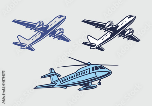 helicopter in flight icon design.