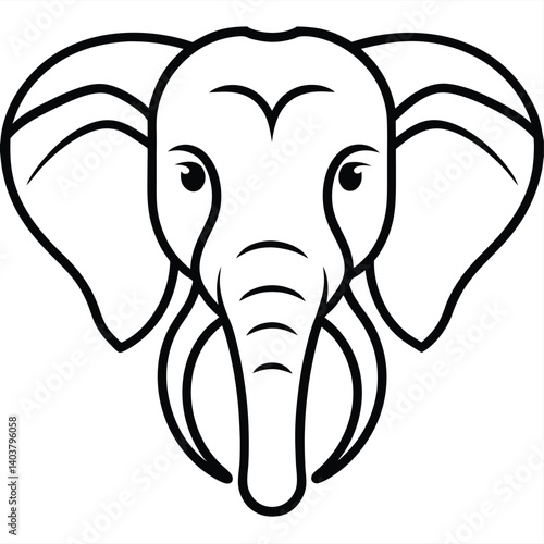 Obraz na płótnie elephant head vector illustration w salonie
