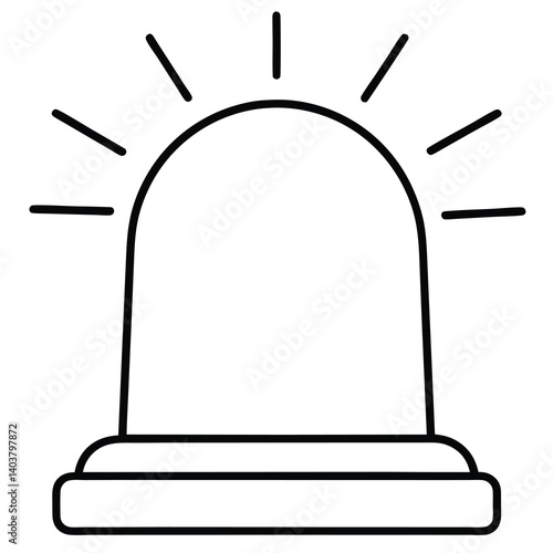 Obraz na płótnie Vector illustration of an alarm siren on white background w salonie
