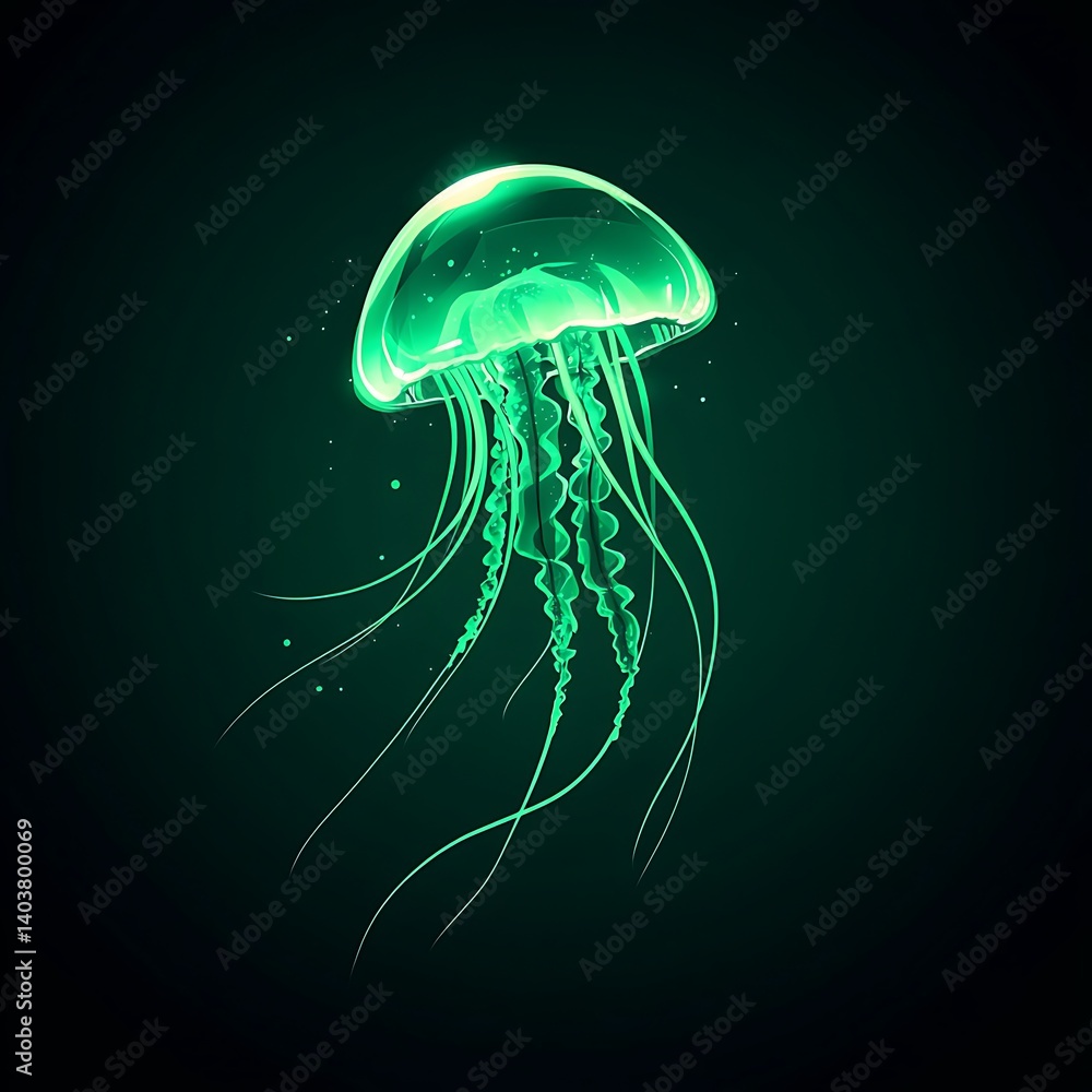 Futuristic graffiti-style jellyfish Futuristic graffiti-style jellyfish