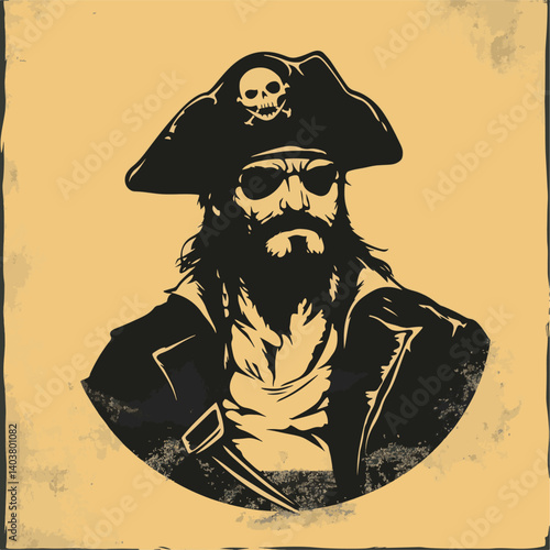 pirates logo vector icon illustration