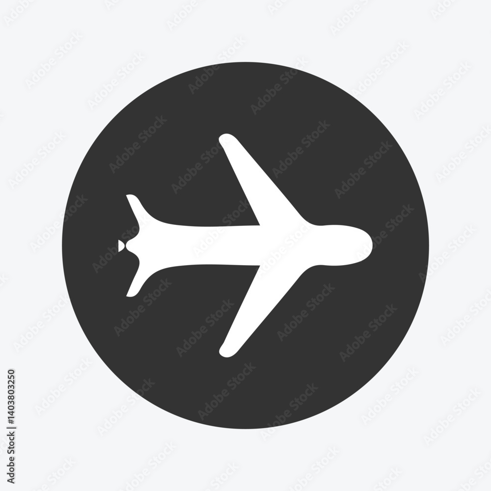 Air plane transport icon logo flat vector design. Air plane transport icon logo flat vector design.