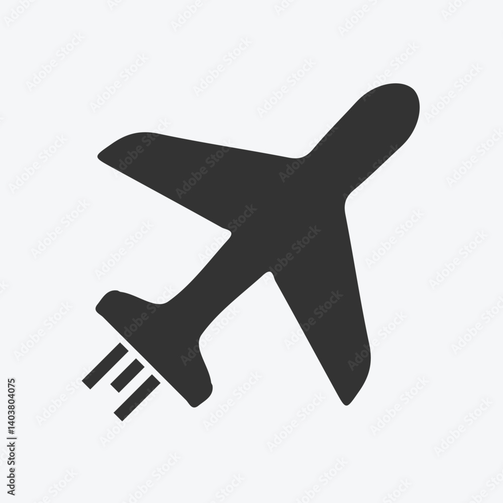 Obraz premium Simple vector illustration of a plane.