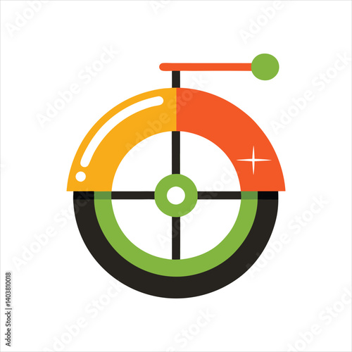  Monowheel Electric Transport Eco-Friendly Vector Illustration