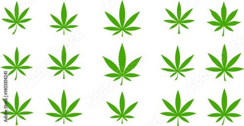 Weed Marijuana cannabis leaf vector icon logo illustration
