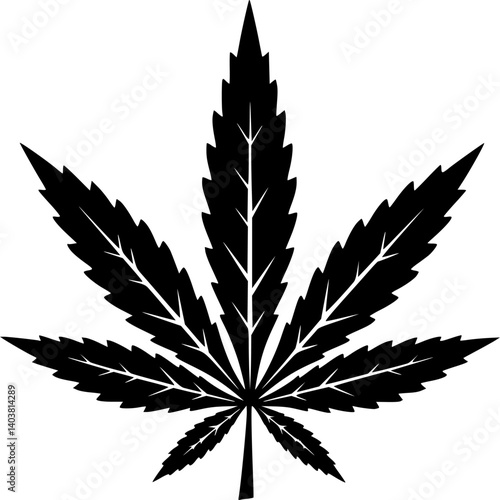 Weed Marijuana cannabis leaf vector icon logo illustration
