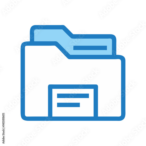 Folder Icon Representing File Storage and Document Organization