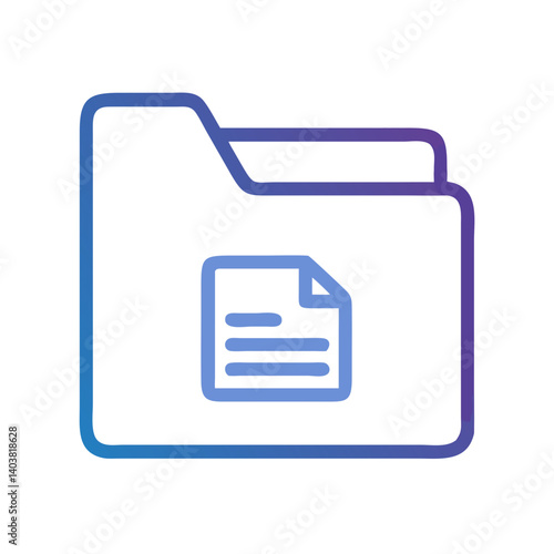 Folder Icon Representing File Storage and Document Organization