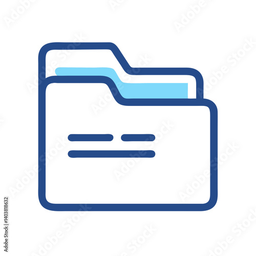 Folder Icon Representing File Storage and Document Organization