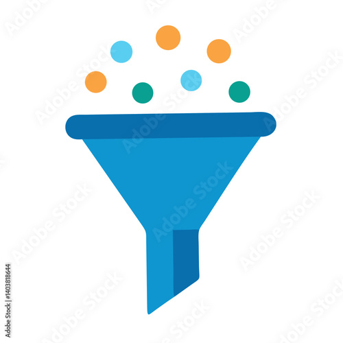 Funnel Icon Representing Filter Tool and Data Sorting Function