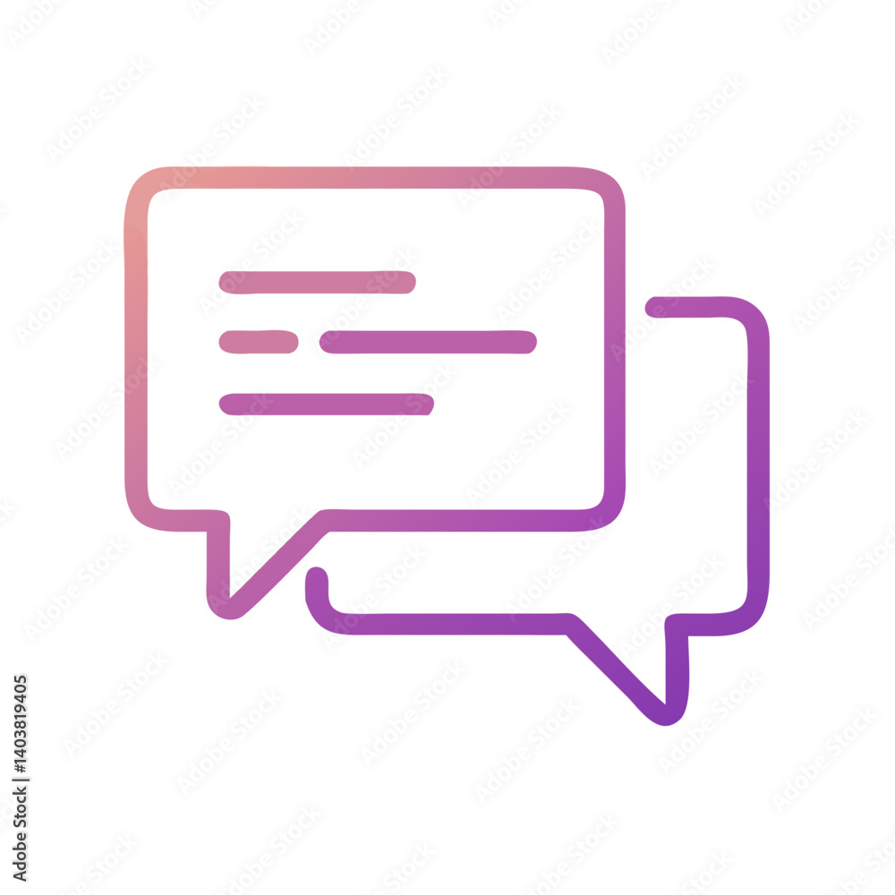 Speech Bubble Icon Representing Message or Communication Speech Bubble Icon Representing Message or Communication