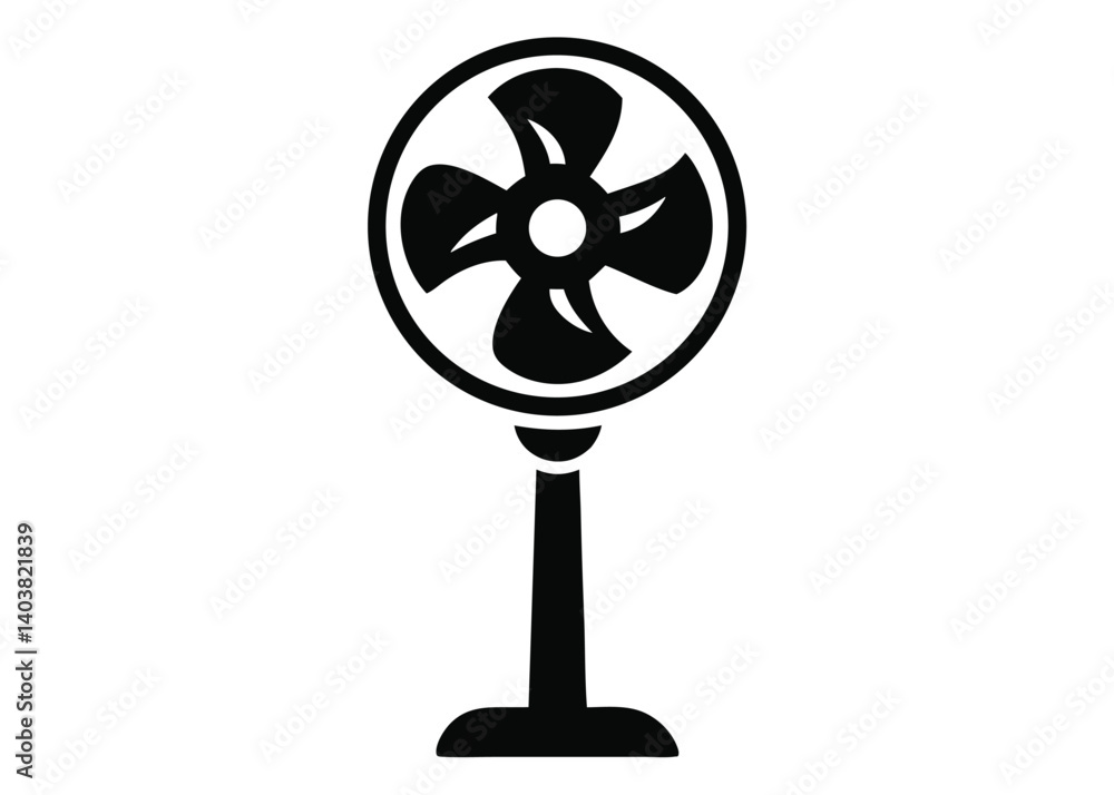 Obraz premium -a-electric-fan-silhuette-vector-art-illustriton-w.eps